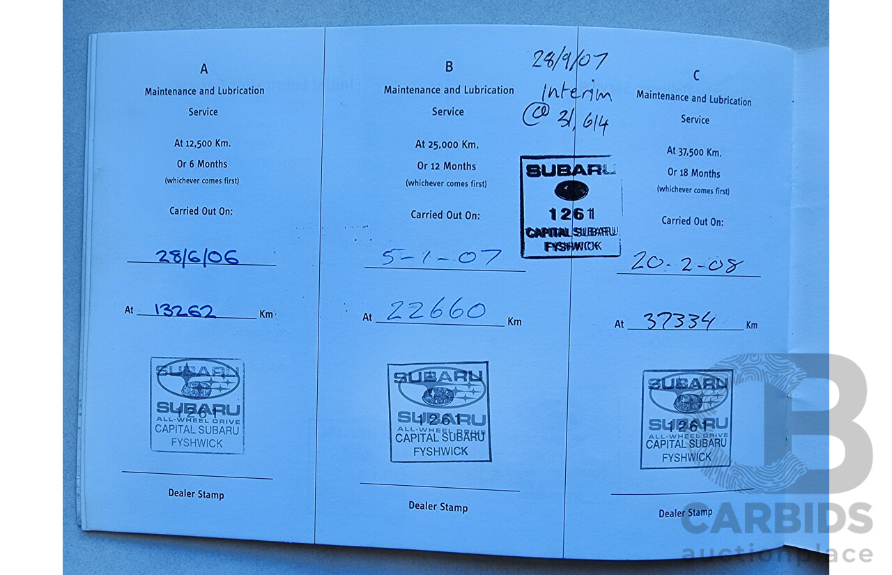 11/2005 Subaru Outback 2.5i MY05 4d Wagon White 2.5L