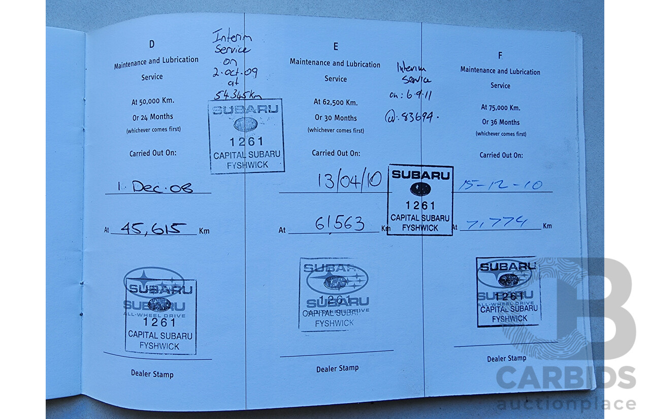 11/2005 Subaru Outback 2.5i MY05 4d Wagon White 2.5L