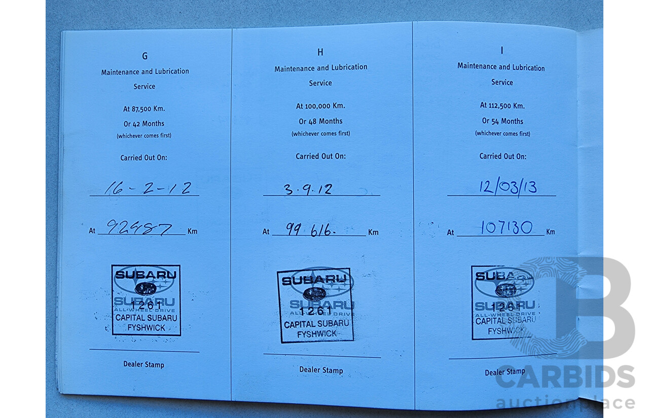 11/2005 Subaru Outback 2.5i MY05 4d Wagon White 2.5L