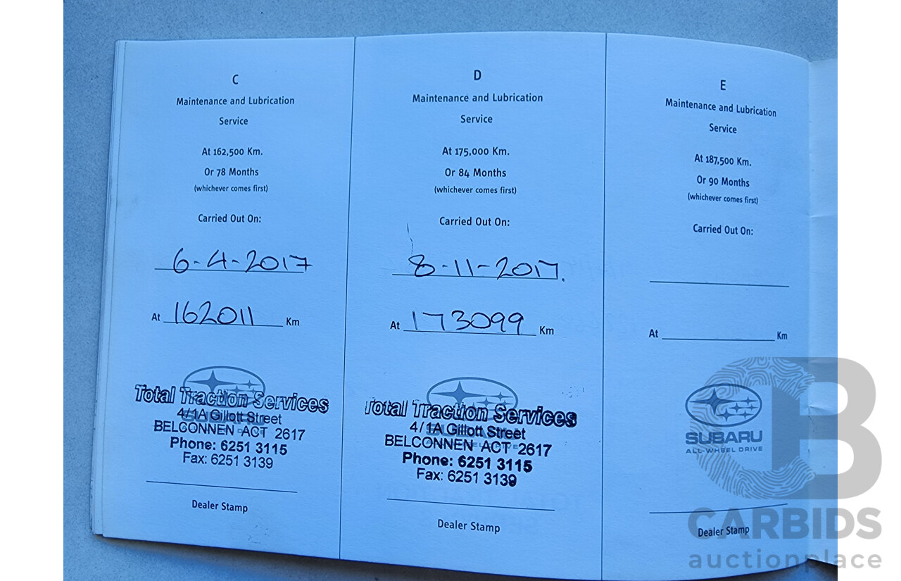 11/2005 Subaru Outback 2.5i MY05 4d Wagon White 2.5L