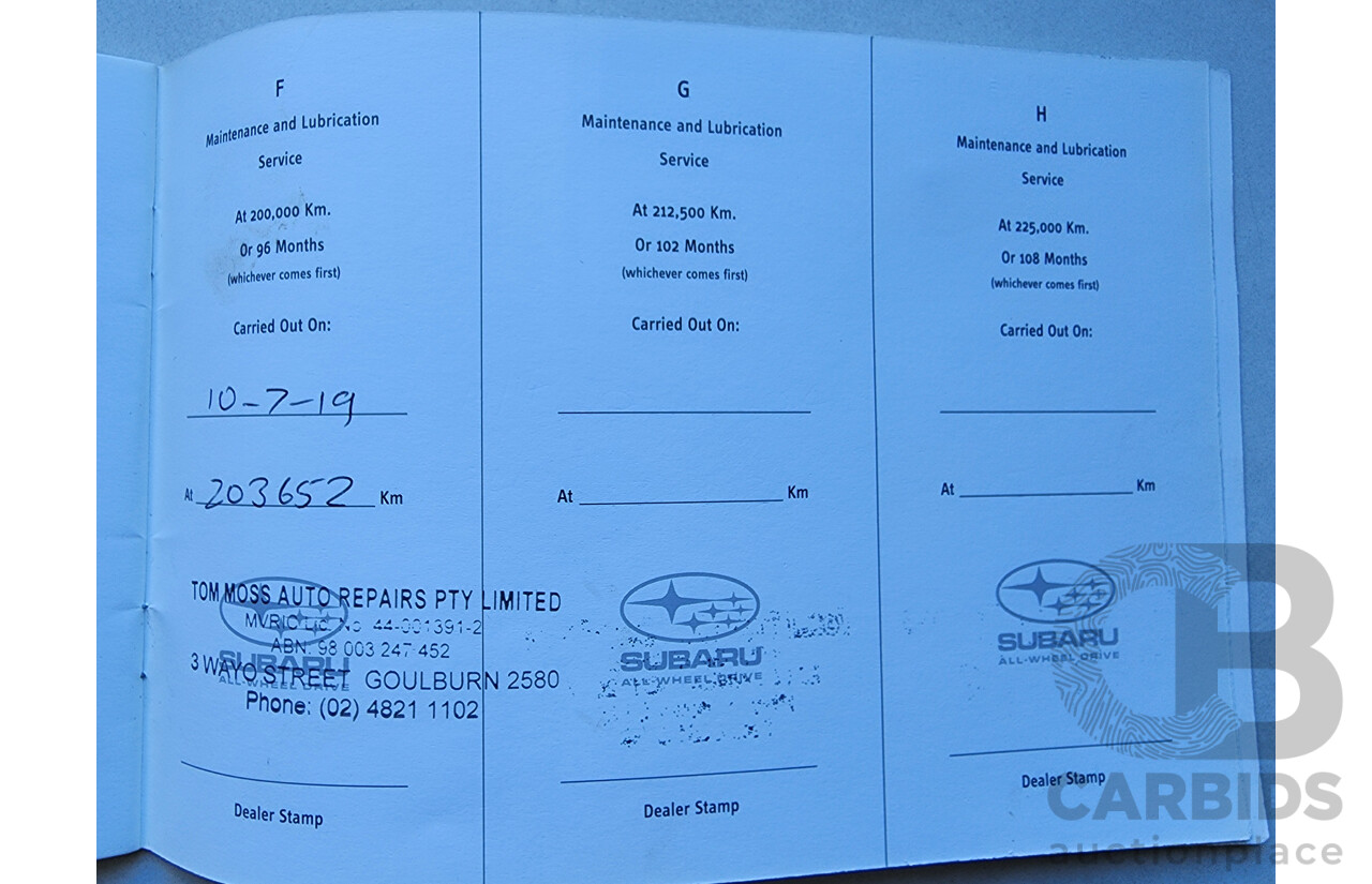 11/2005 Subaru Outback 2.5i MY05 4d Wagon White 2.5L