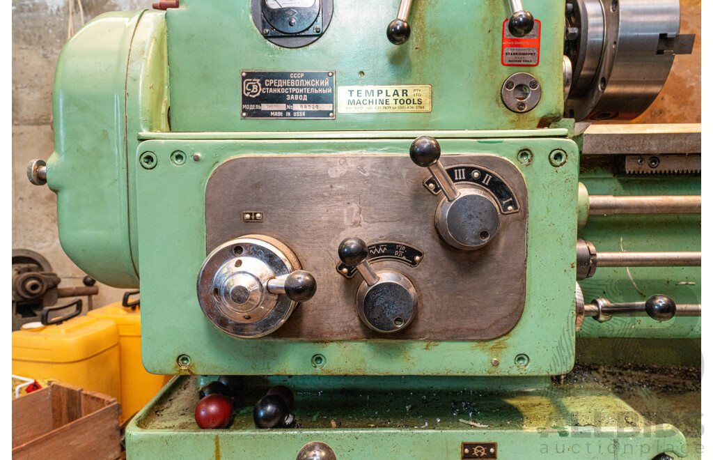1960 Circa Stanko 1A616 Lathe with Accessories & Steel Tool Cabinet