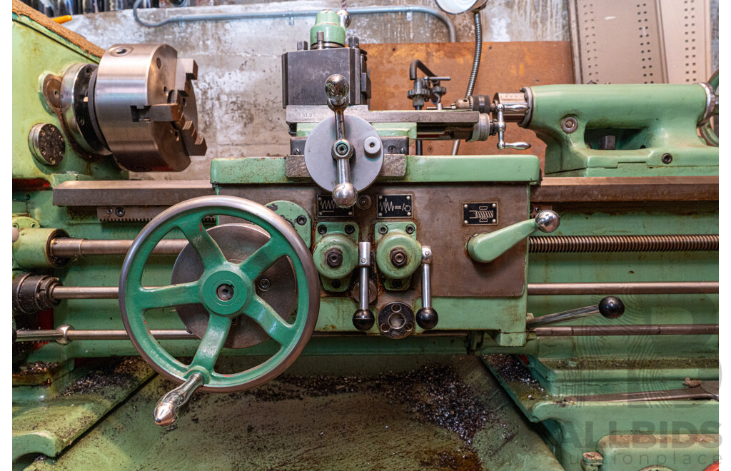 1960 Circa Stanko 1A616 Lathe with Accessories & Steel Tool Cabinet