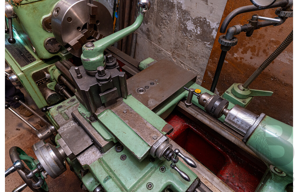 1960 Circa Stanko 1A616 Lathe with Accessories & Steel Tool Cabinet