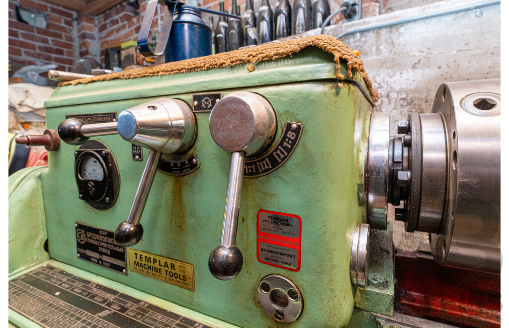 1960 Circa Stanko 1A616 Lathe with Accessories & Steel Tool Cabinet