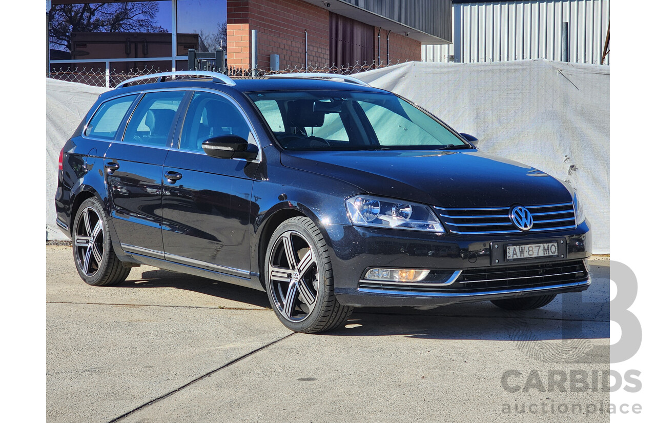3/2013 Volkswagen Passat 130 TDI Highline 3C MY13.5 4d Wagon Black 2.0L