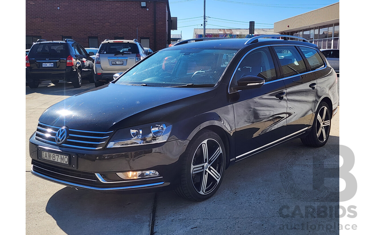 3/2013 Volkswagen Passat 130 TDI Highline 3C MY13.5 4d Wagon Black 2.0L
