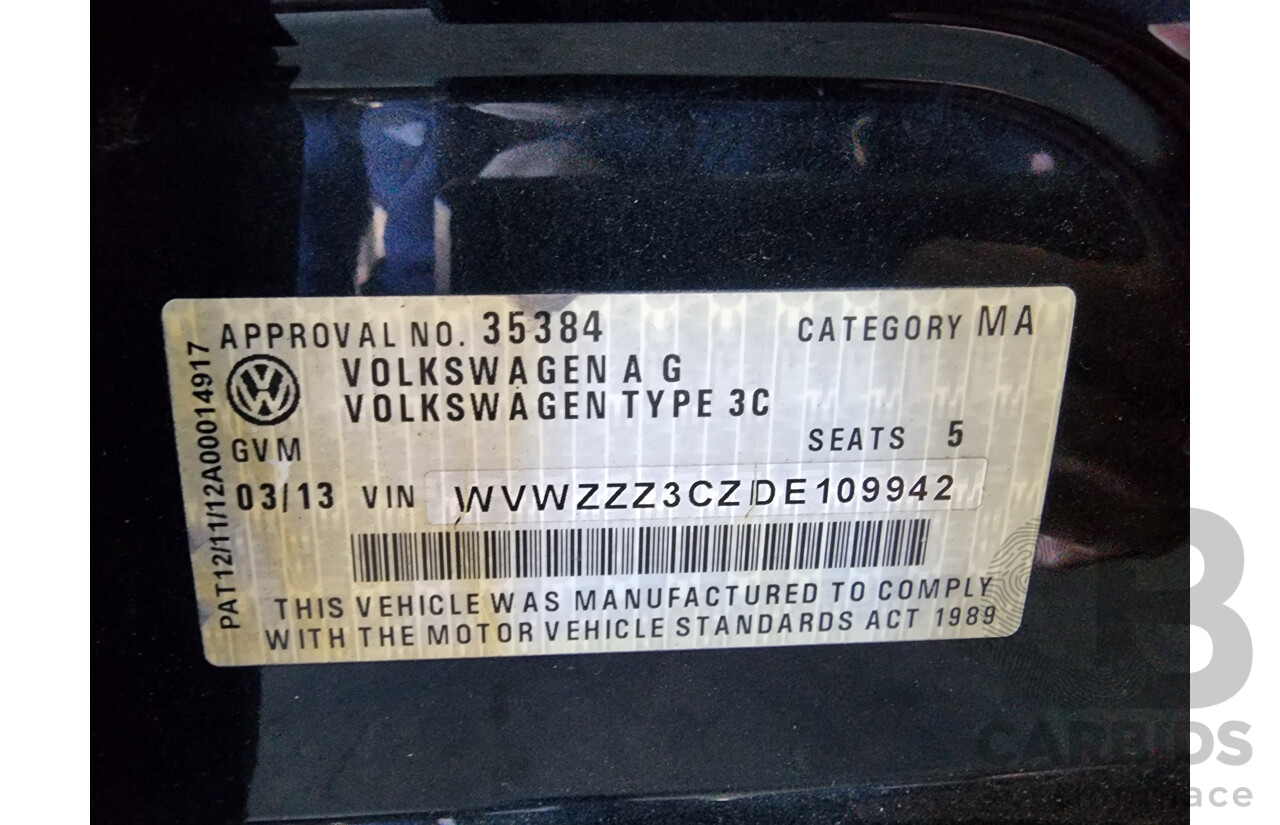 3/2013 Volkswagen Passat 130 TDI Highline 3C MY13.5 4d Wagon Black 2.0L