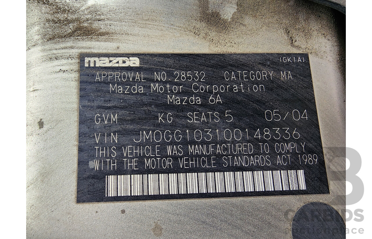 5/2004 Mazda Mazda6 Classic GG 4d Sedan Silver 2.3L