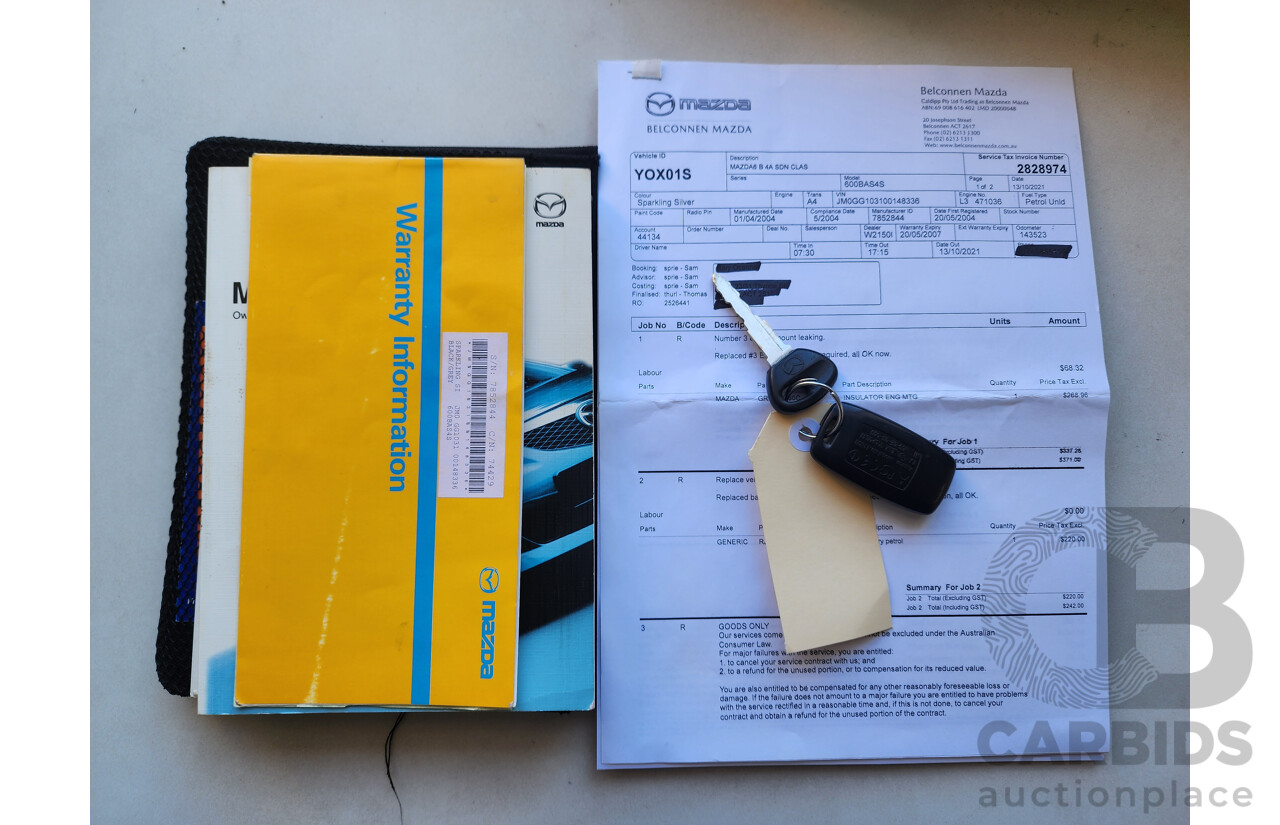 5/2004 Mazda Mazda6 Classic GG 4d Sedan Silver 2.3L