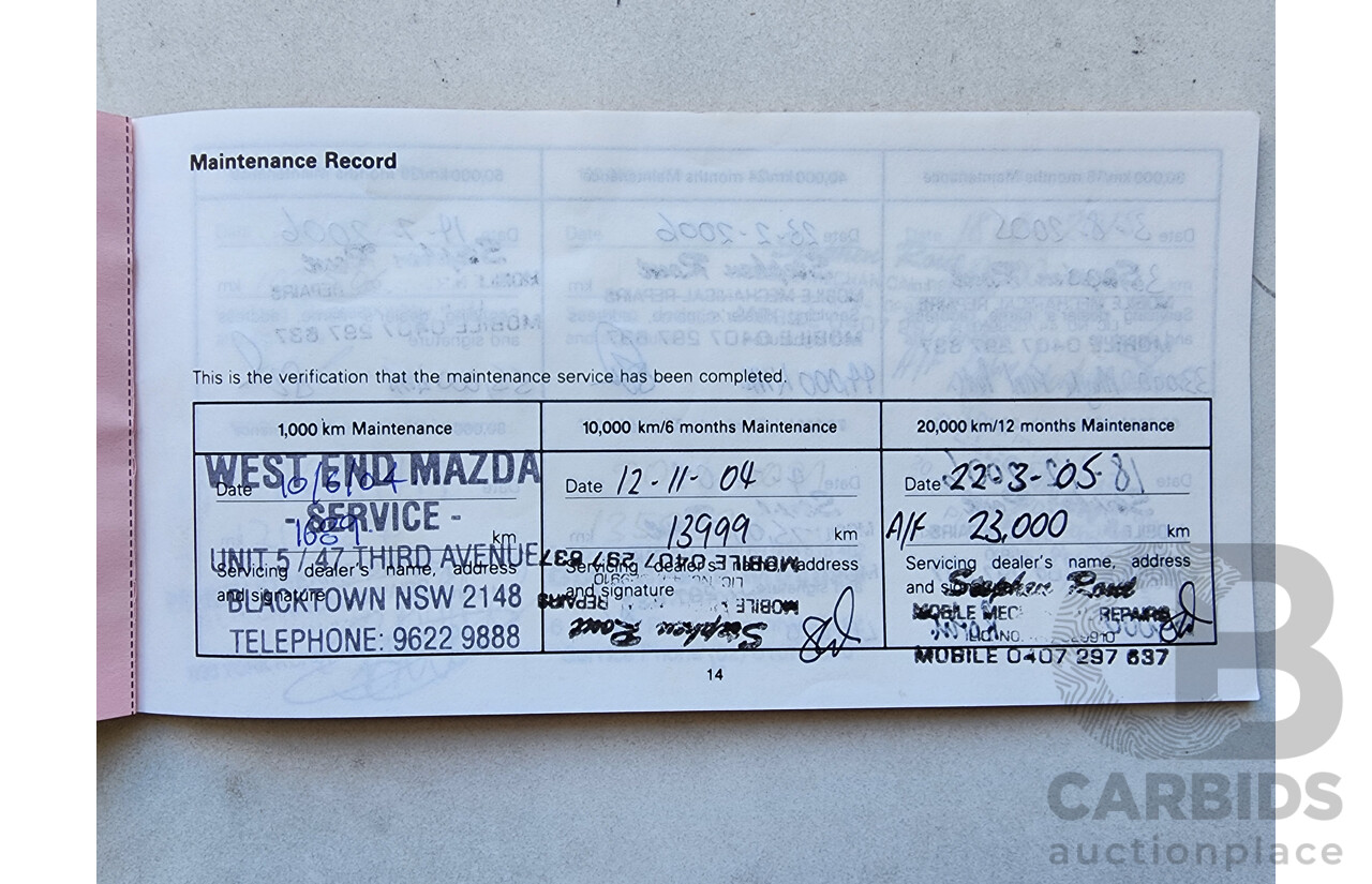 5/2004 Mazda Mazda6 Classic GG 4d Sedan Silver 2.3L