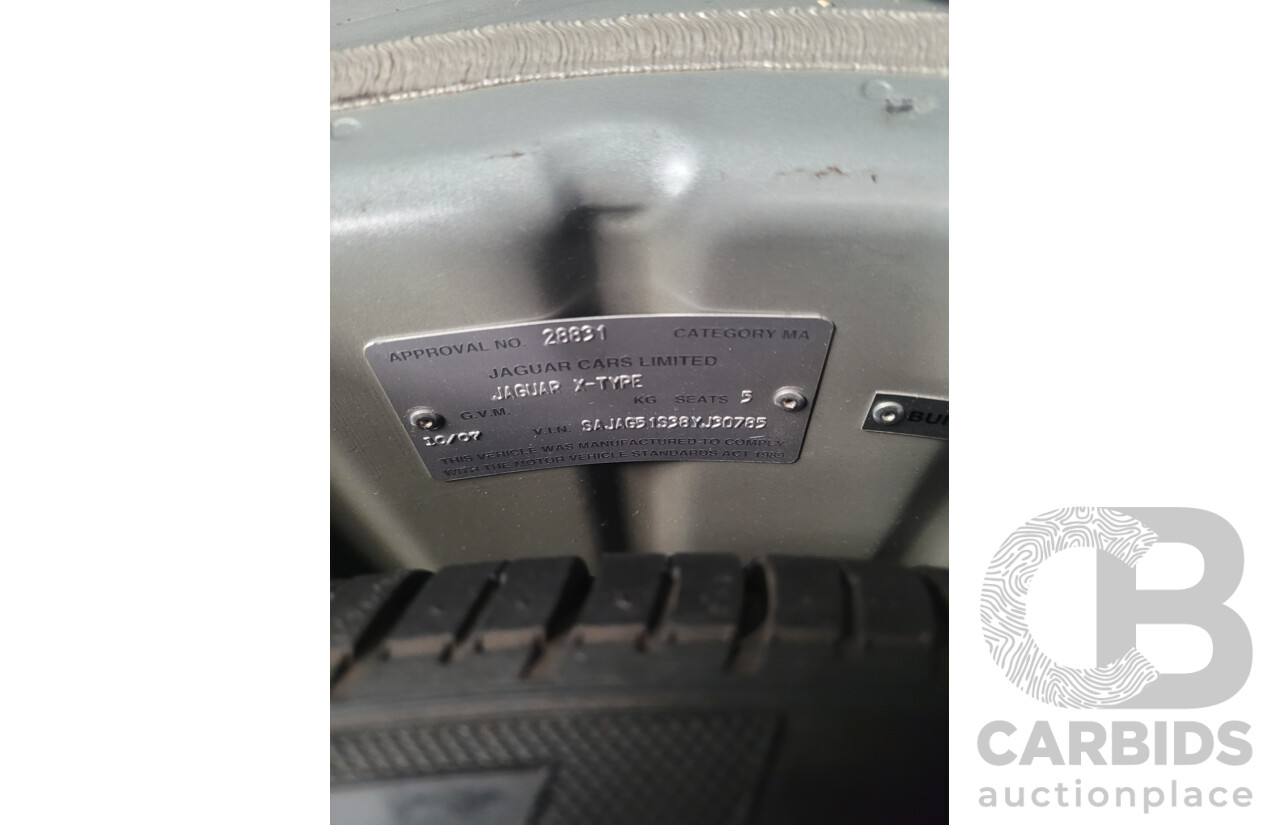 10/2007 Jaguar X Type 2.1 V6 LE MY08 4d Sedan Liquid Silver Metallic 2.1L