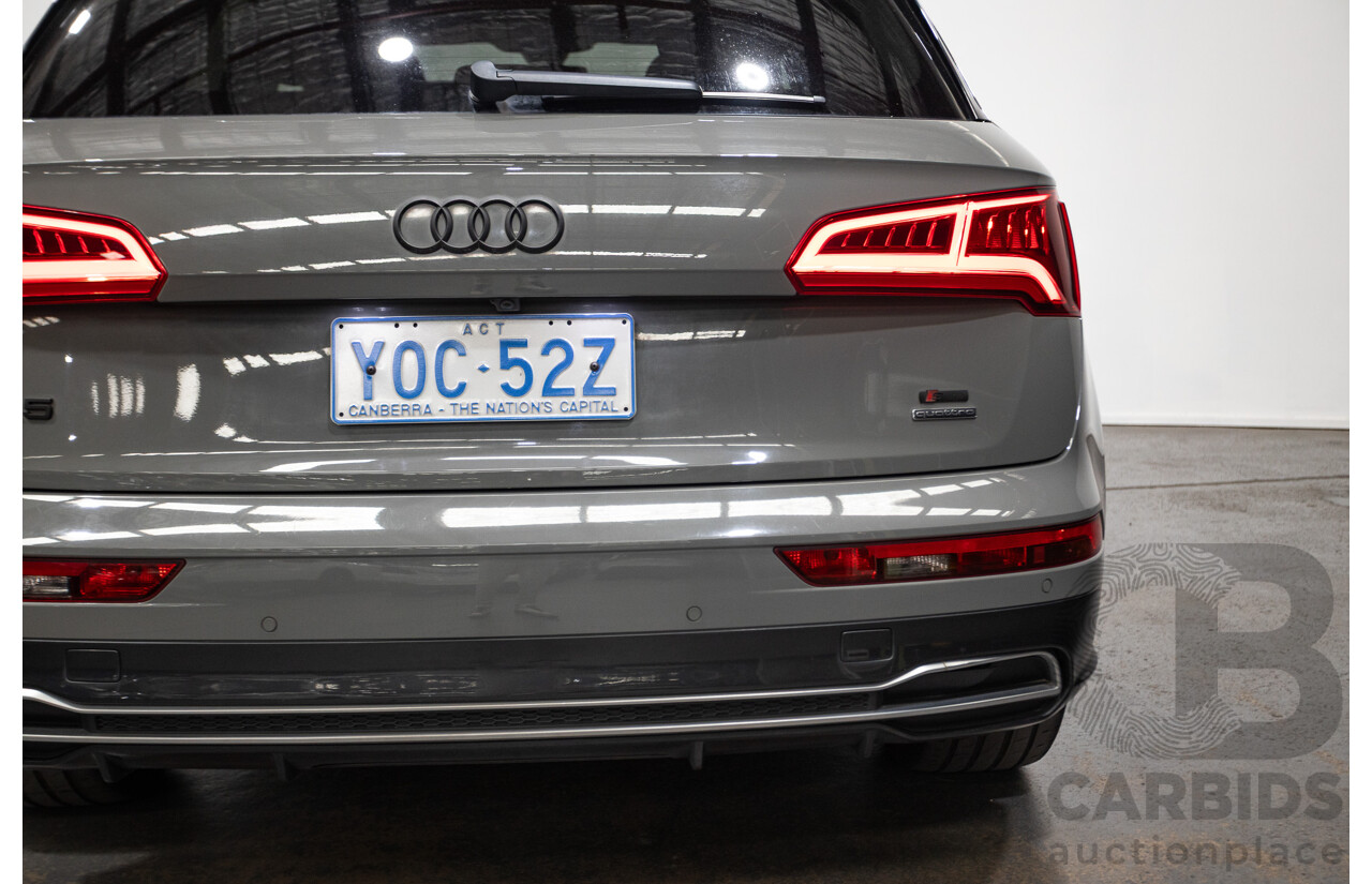 07/17 Audi Q5 2.0 TFSI Quattro S-line Black (AWD) FY MY17 4D Wagon Quantum Grey Metallic Turbo 2.0L