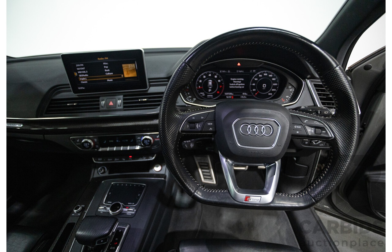 07/17 Audi Q5 2.0 TFSI Quattro S-line Black (AWD) FY MY17 4D Wagon Quantum Grey Metallic Turbo 2.0L