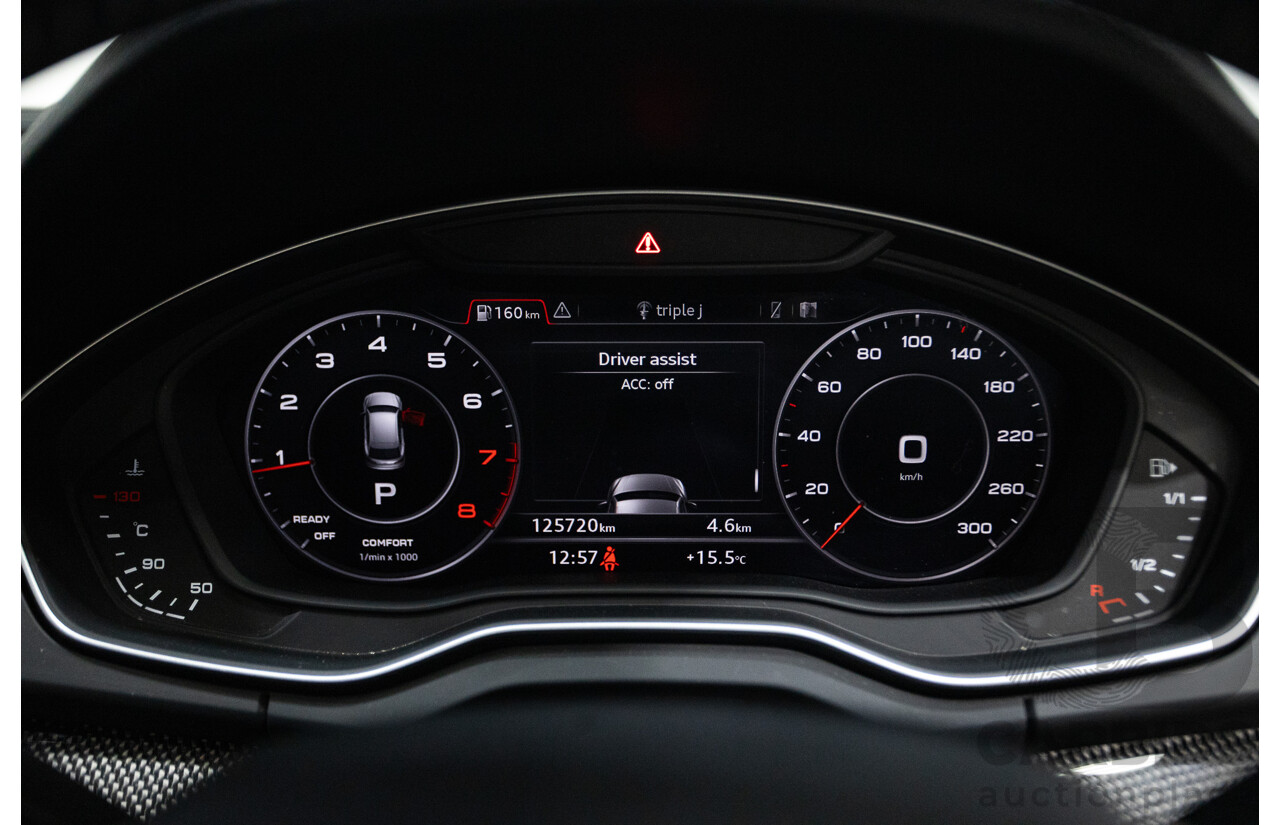 07/17 Audi Q5 2.0 TFSI Quattro S-line Black (AWD) FY MY17 4D Wagon Quantum Grey Metallic Turbo 2.0L