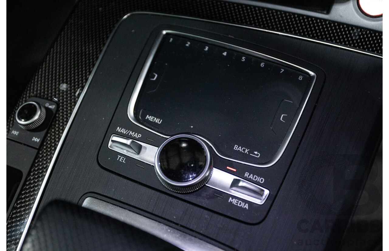 07/17 Audi Q5 2.0 TFSI Quattro S-line Black (AWD) FY MY17 4D Wagon Quantum Grey Metallic Turbo 2.0L