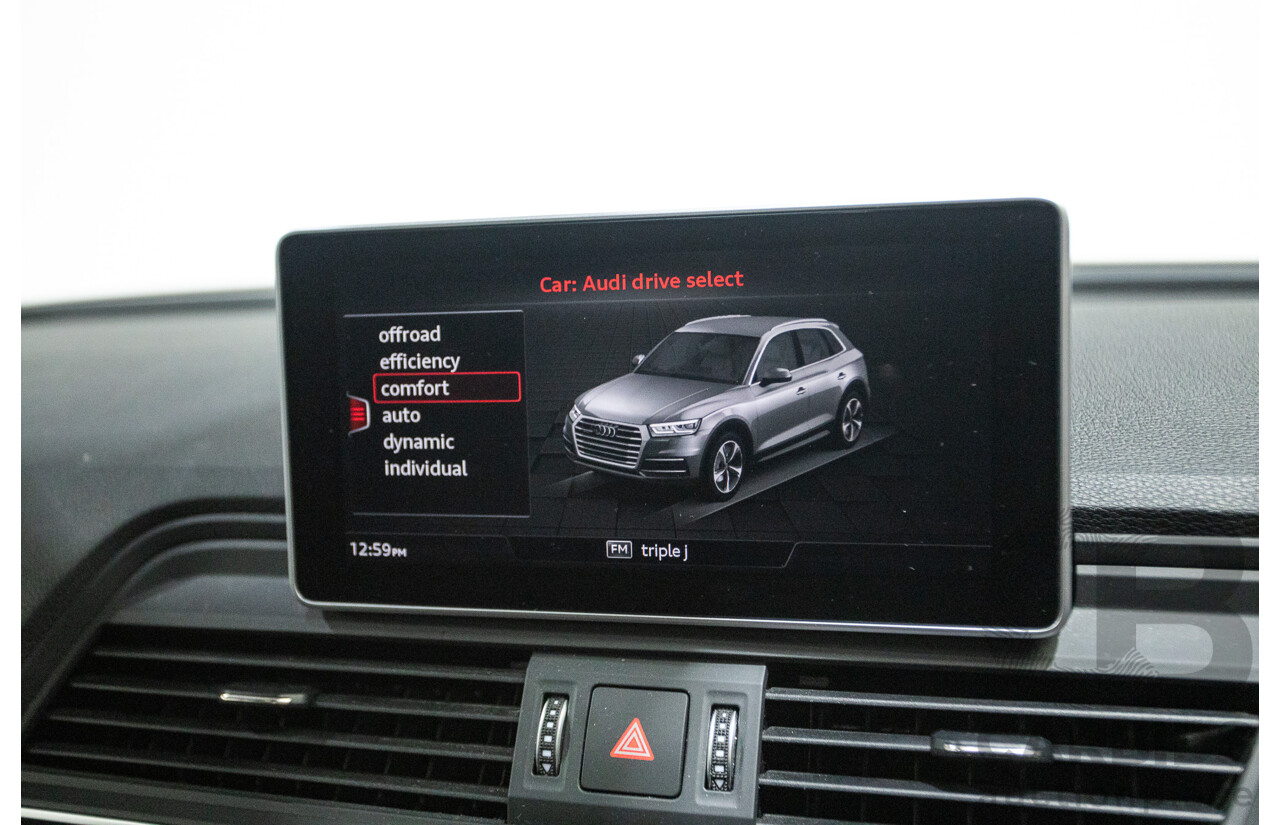 07/17 Audi Q5 2.0 TFSI Quattro S-line Black (AWD) FY MY17 4D Wagon Quantum Grey Metallic Turbo 2.0L