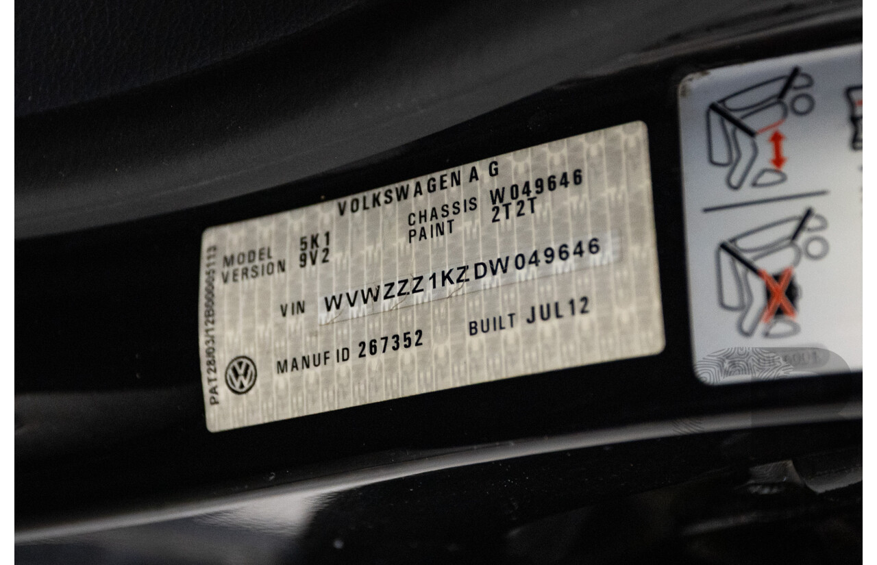 9/2012 Volkswagen Golf GTi 1K MY12 5d Hatchback Deep Black Pearl Turbo 2.0L