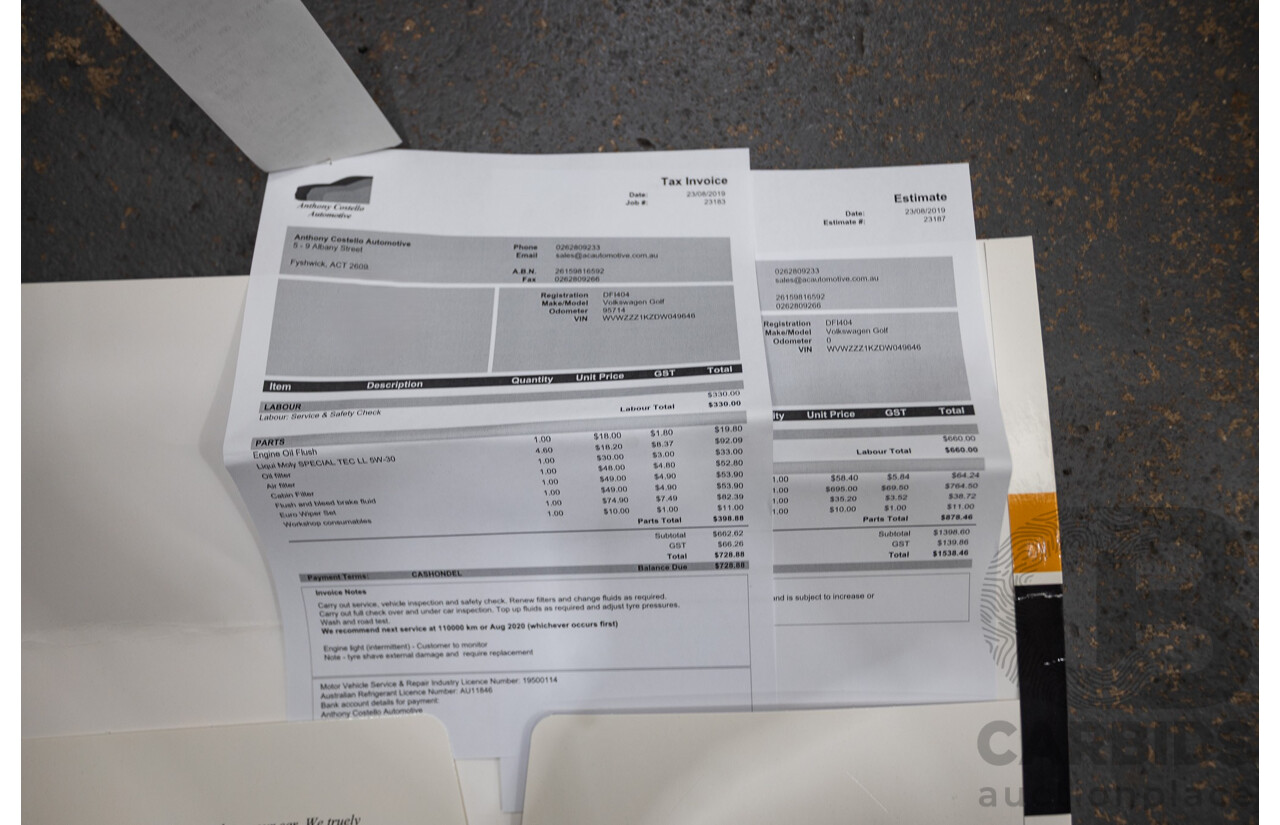 9/2012 Volkswagen Golf GTi 1K MY12 5d Hatchback Deep Black Pearl Turbo 2.0L