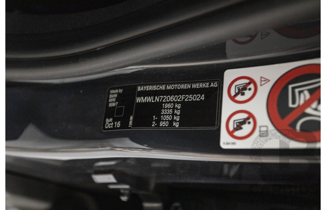 01/2017 Mini Cooper S CLUBMAN F54 4D Wagon Thunder Grey Turbo 2.0L