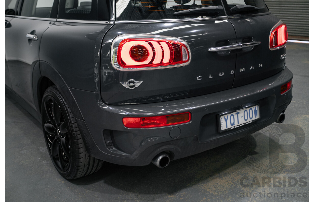 01/2017 Mini Cooper S CLUBMAN F54 4D Wagon Thunder Grey Turbo 2.0L