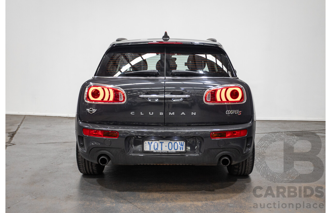 01/2017 Mini Cooper S CLUBMAN F54 4D Wagon Thunder Grey Turbo 2.0L