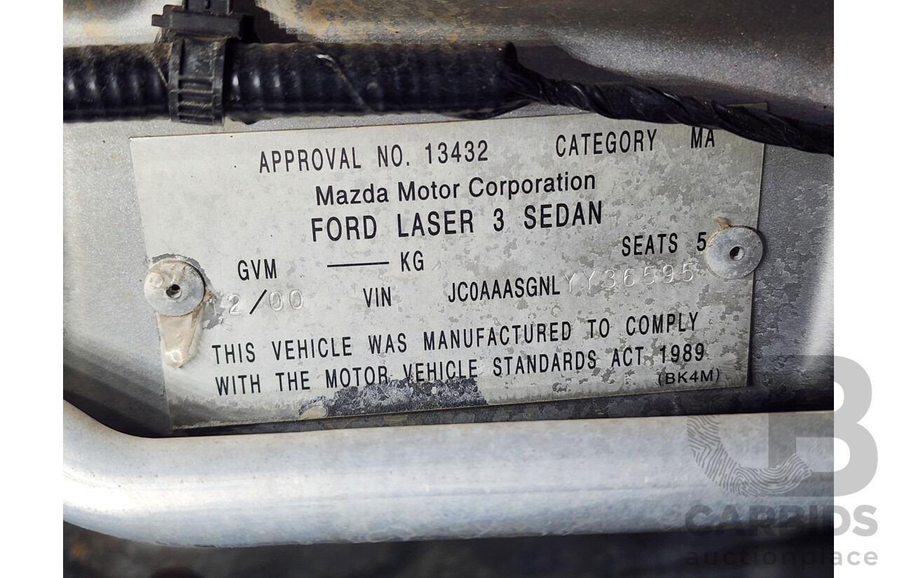 12/2000 Ford Laser LXi KN 4d Sedan Silver 1.6L