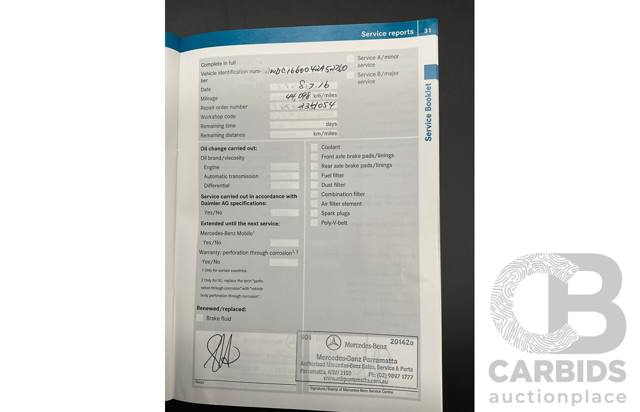 4/2012 Mercedes-Benz ML250 CDI Bluetec (4x4) 166 4d Wagon Tenorite Grey Metallic Turbo Diesel 2.1L