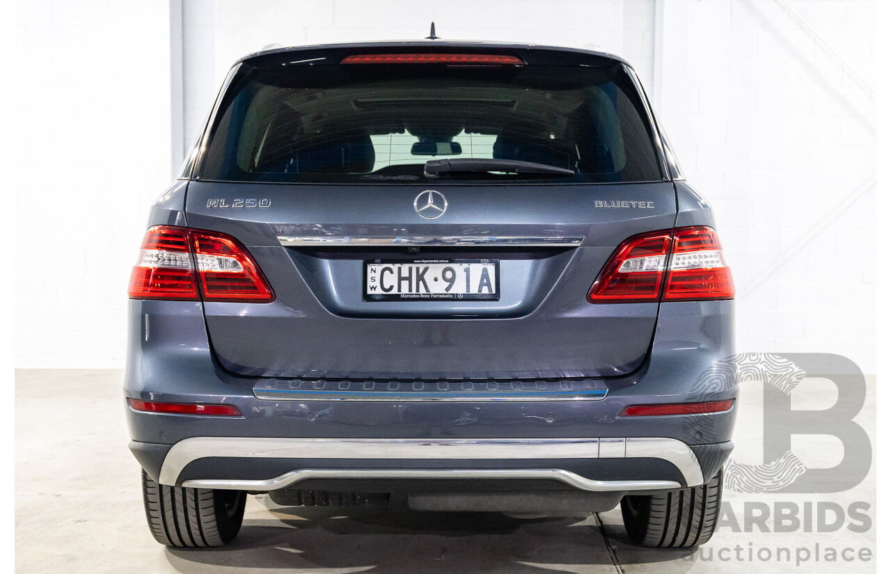 4/2012 Mercedes-Benz ML250 CDI Bluetec (4x4) 166 4d Wagon Tenorite Grey Metallic Turbo Diesel 2.1L