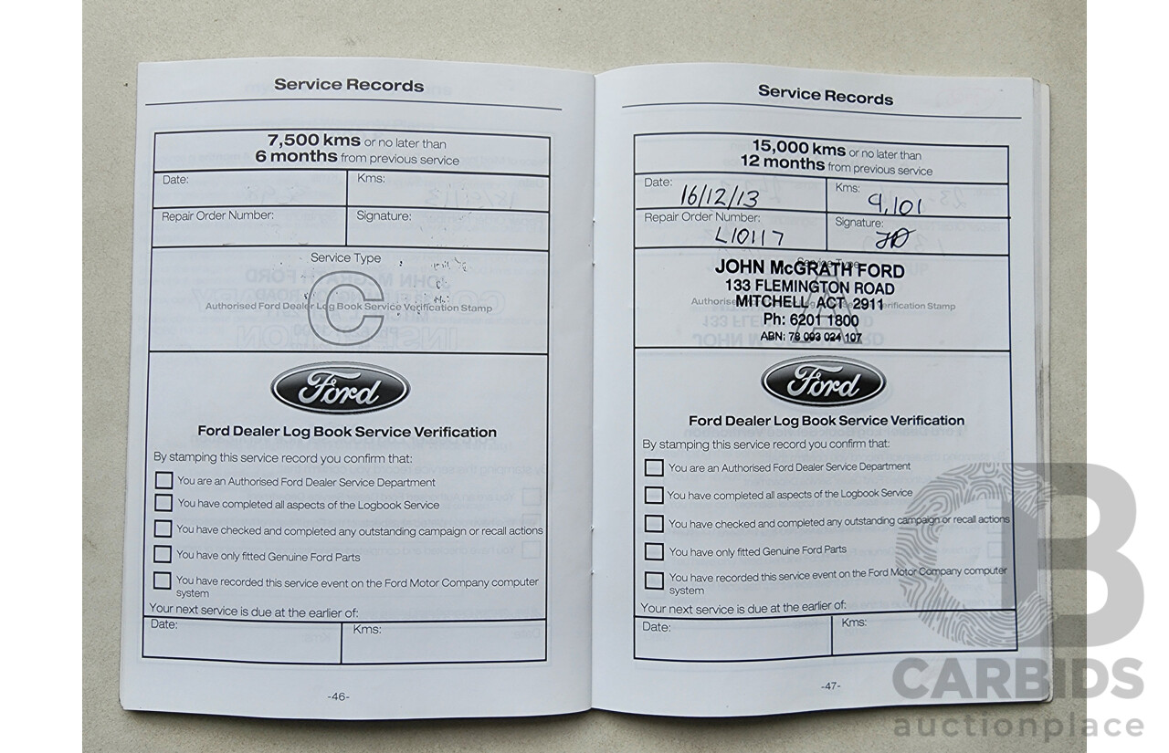 5/2013 Ford Territory TS (4x4) SZ 4d Wagon White 2.7L