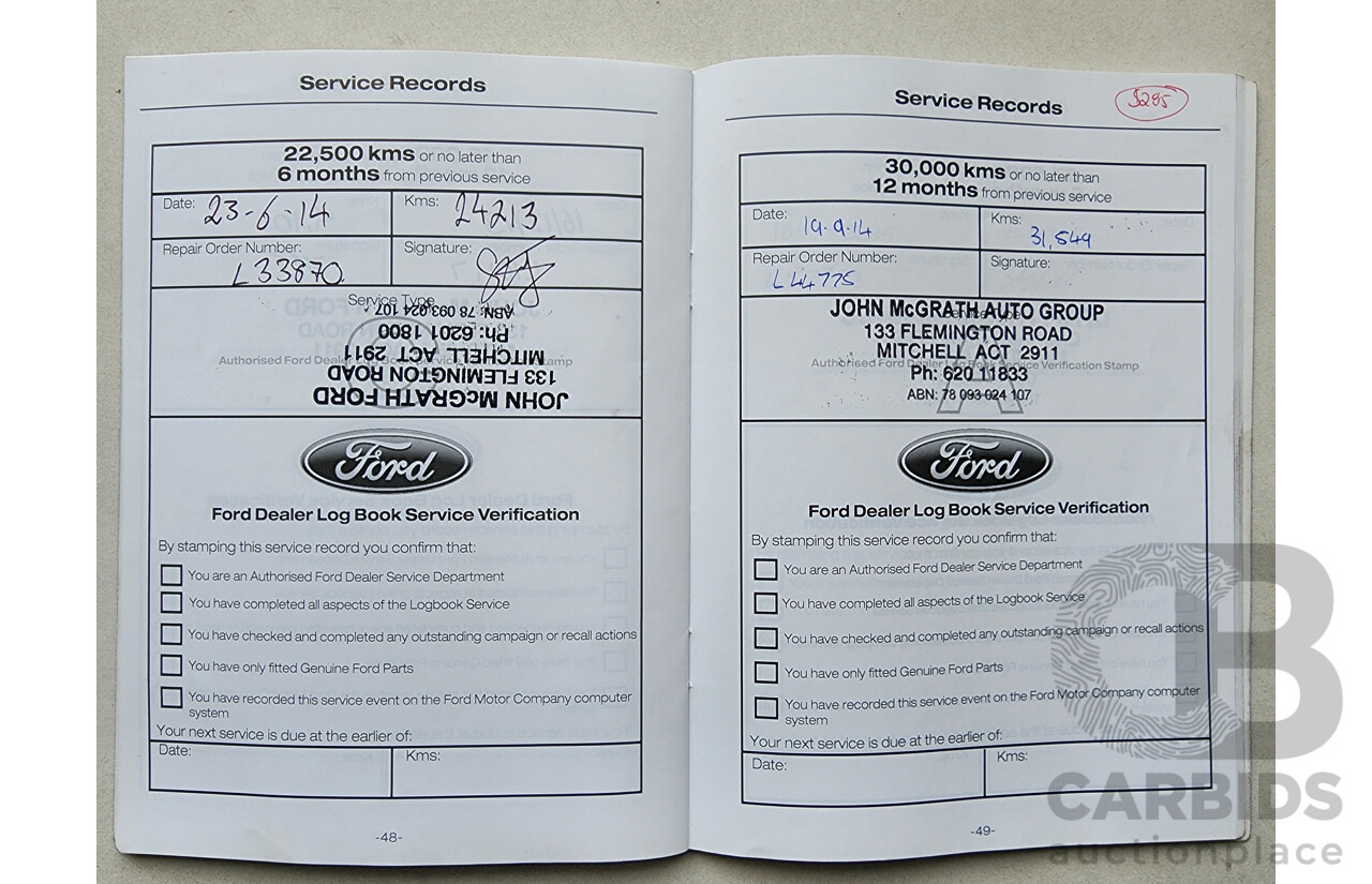 5/2013 Ford Territory TS (4x4) SZ 4d Wagon White 2.7L