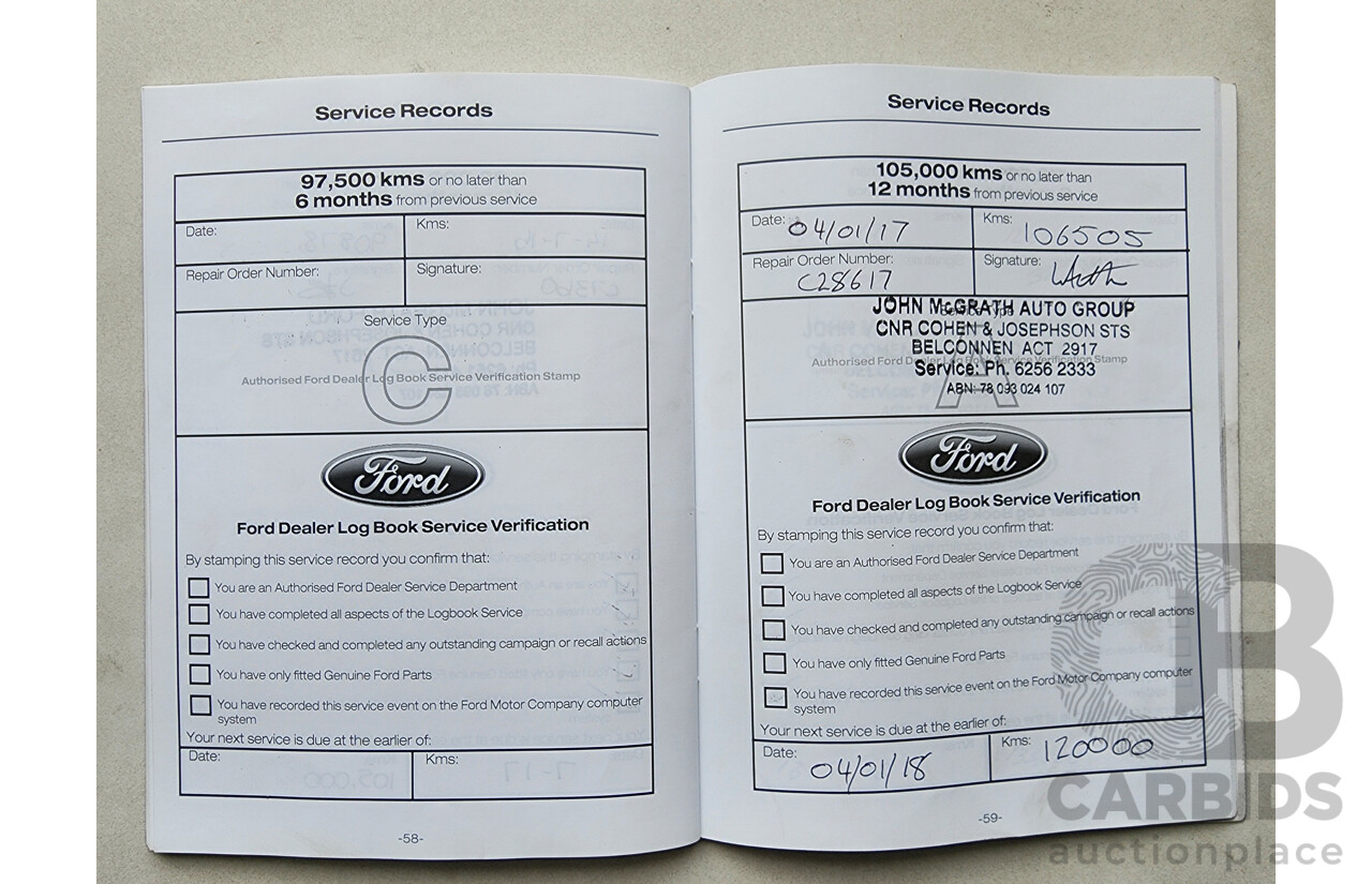 5/2013 Ford Territory TS (4x4) SZ 4d Wagon White 2.7L