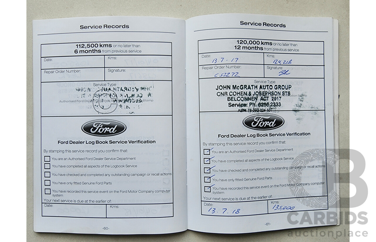 5/2013 Ford Territory TS (4x4) SZ 4d Wagon White 2.7L