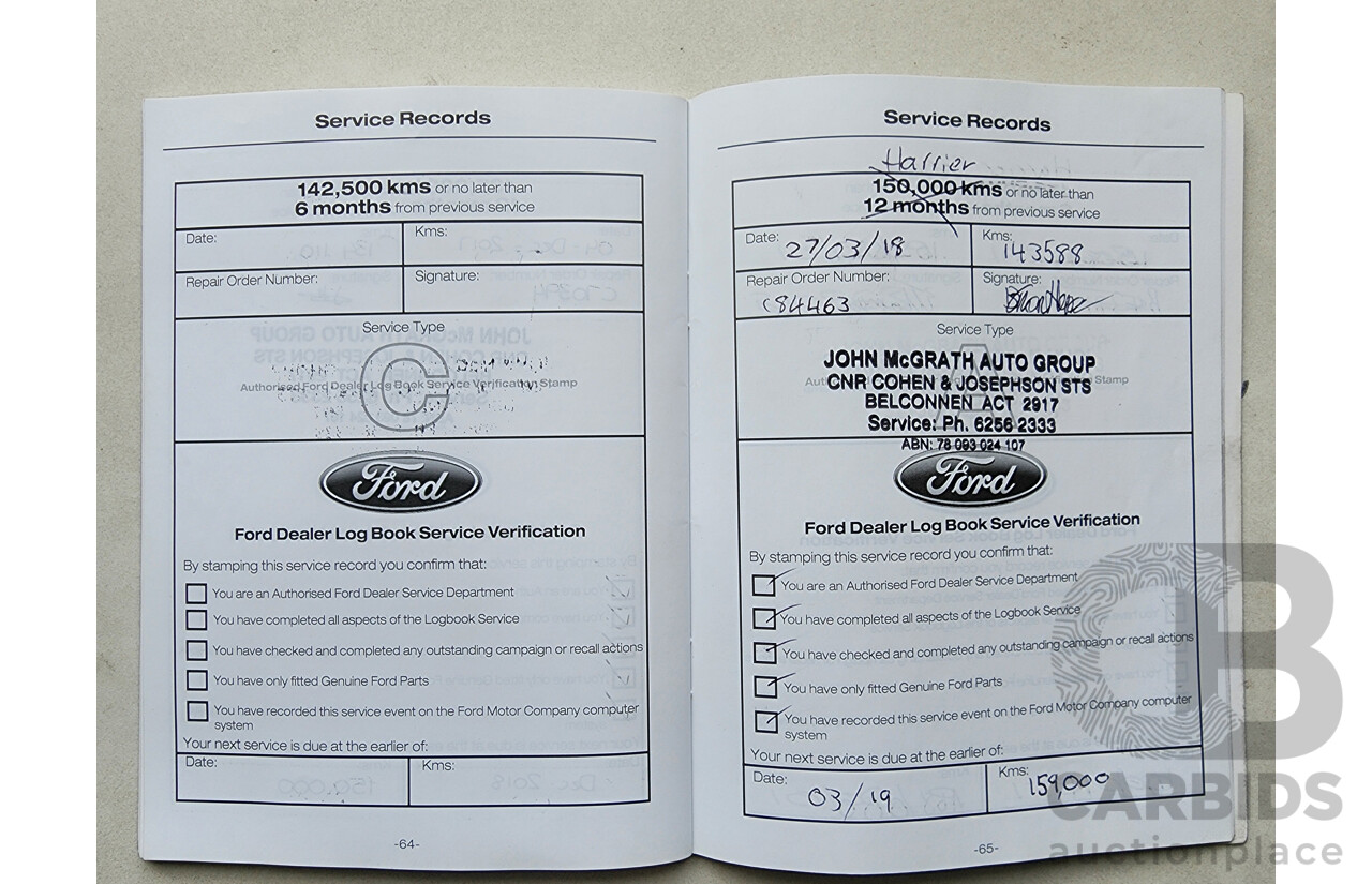 5/2013 Ford Territory TS (4x4) SZ 4d Wagon White 2.7L