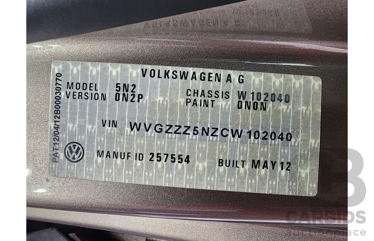 7/2012 Volkswagen Tiguan 132 TSI Pacific 5NC MY12 4d Wagon Beige 2.0L