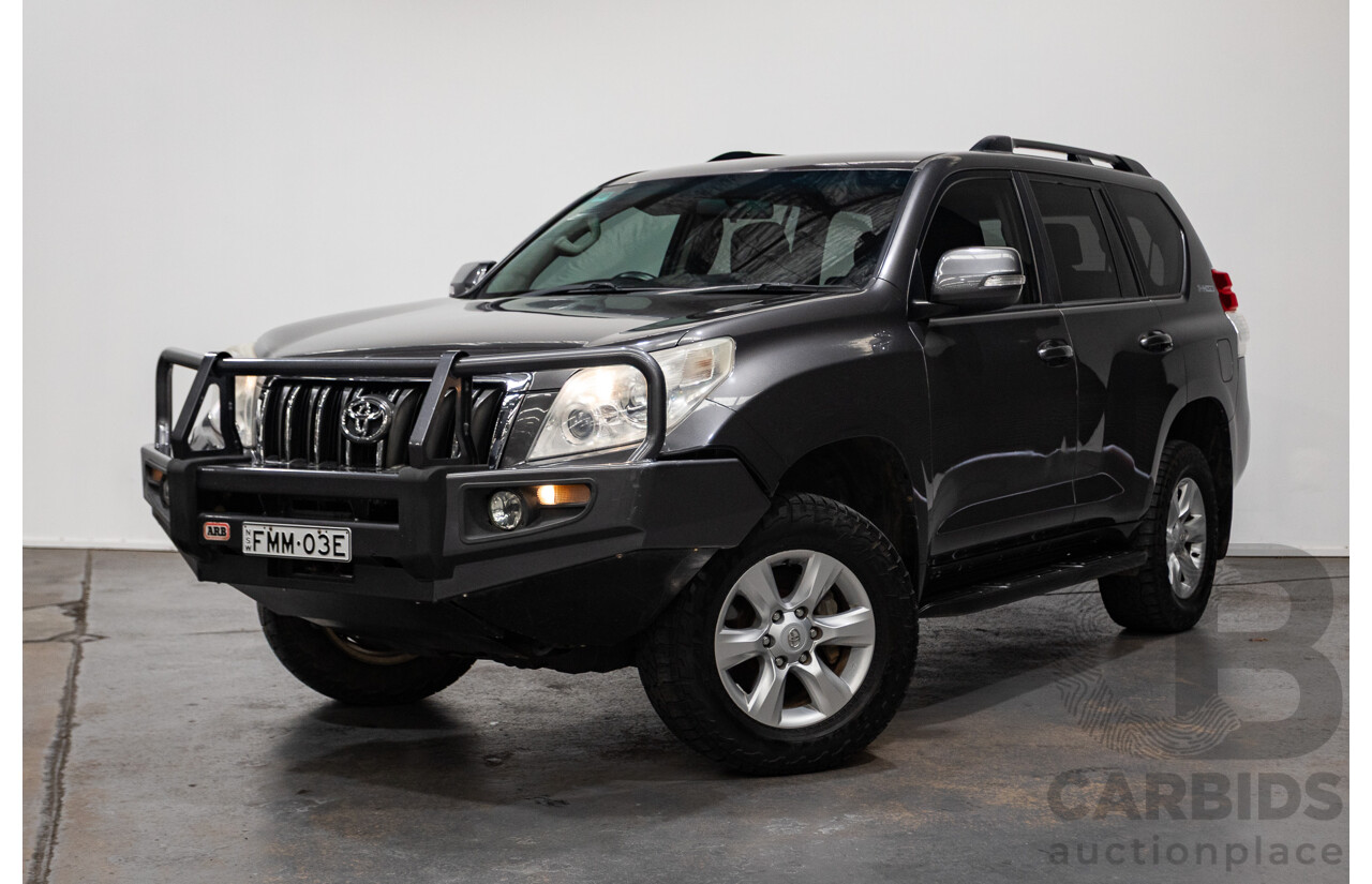 8/2013 Toyota Landcruiser Prado GXL (4x4) KDJ150R 4d Wagon Graphite Metallic Grey Turbo Diesel 3.0L - 7 Seater