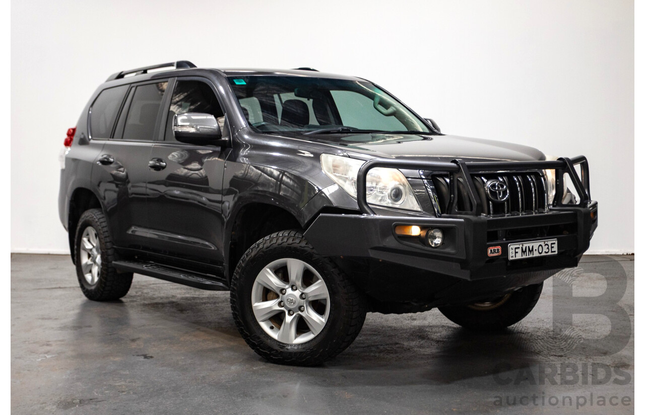 8/2013 Toyota Landcruiser Prado GXL (4x4) KDJ150R 4d Wagon Graphite Metallic Grey Turbo Diesel 3.0L - 7 Seater