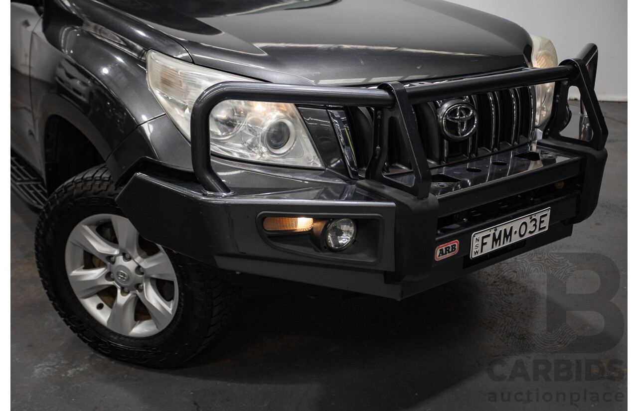 8/2013 Toyota Landcruiser Prado GXL (4x4) KDJ150R 4d Wagon Graphite Metallic Grey Turbo Diesel 3.0L - 7 Seater