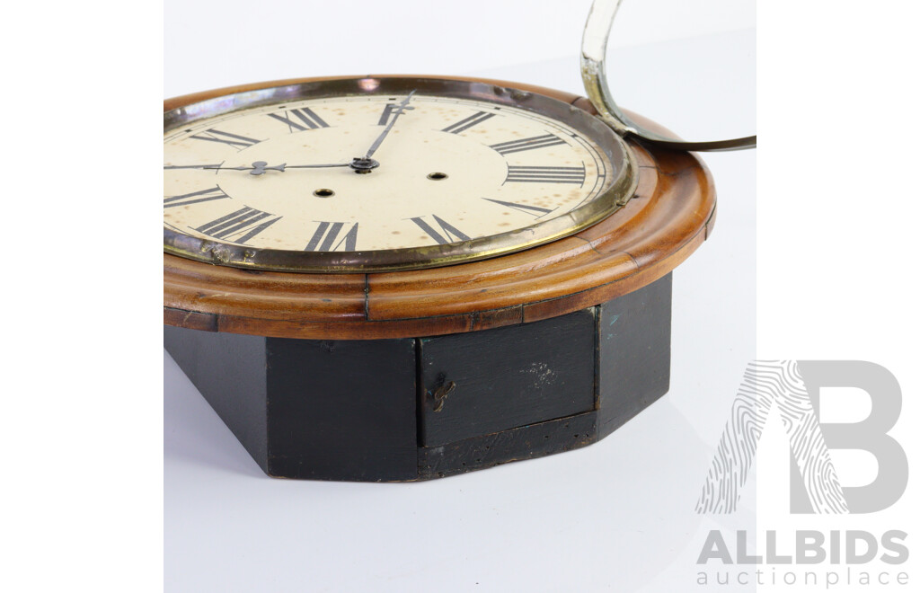 Vintage Timber Cased Station Masters Clock