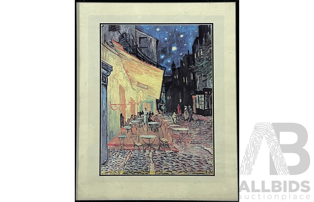 Vincent Van Gogh, (19th Century, Dutch,1853-1890), Cafe Terrace at Night (1888), Reproduction Colour Print of Original Oil, 51 x 41 cm (frame)