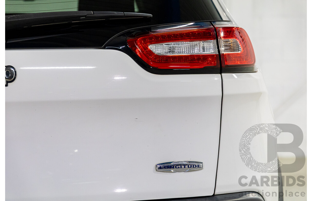 7/2014 Jeep Cherokee Longitude (4x4) KL 4d Wagon Bright White V6 3.2L