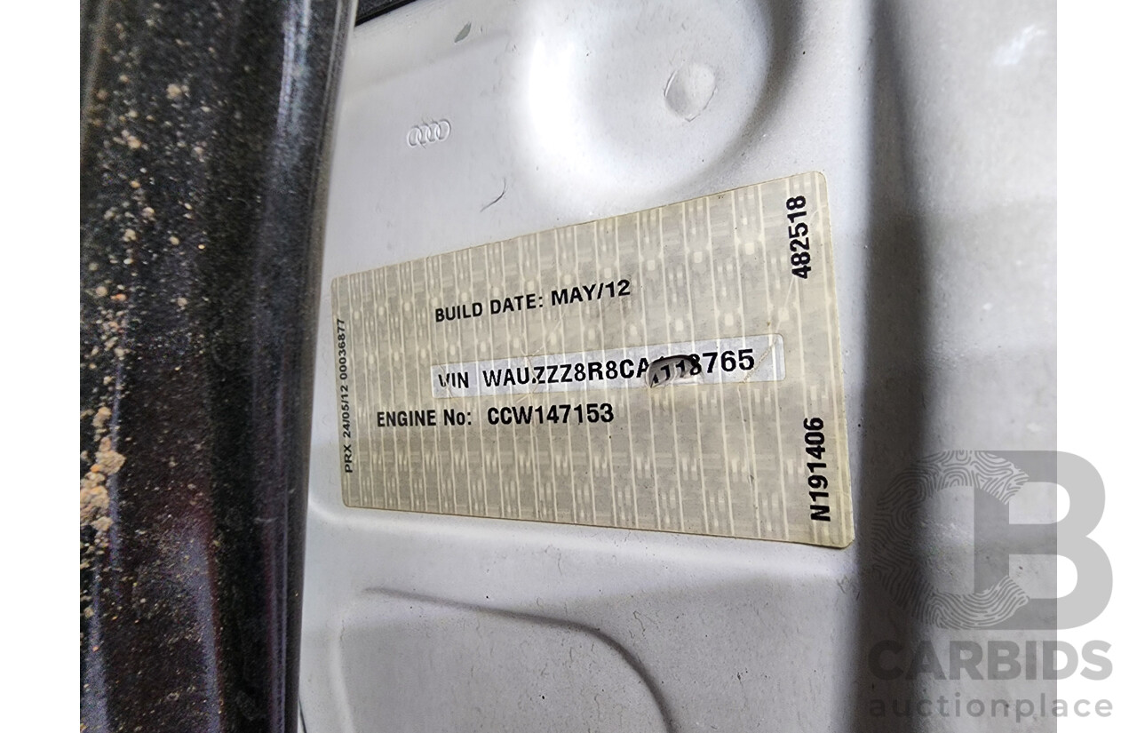 7/2012 Audi Q5 3.0 TDI Quattro 8R MY12 4d Wagon White 3.0L