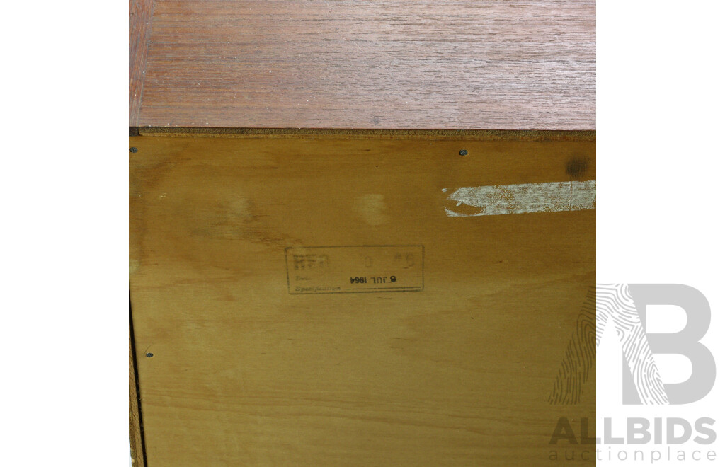 Mid Century Teak Sideboard with Four Doors and Three Drawers