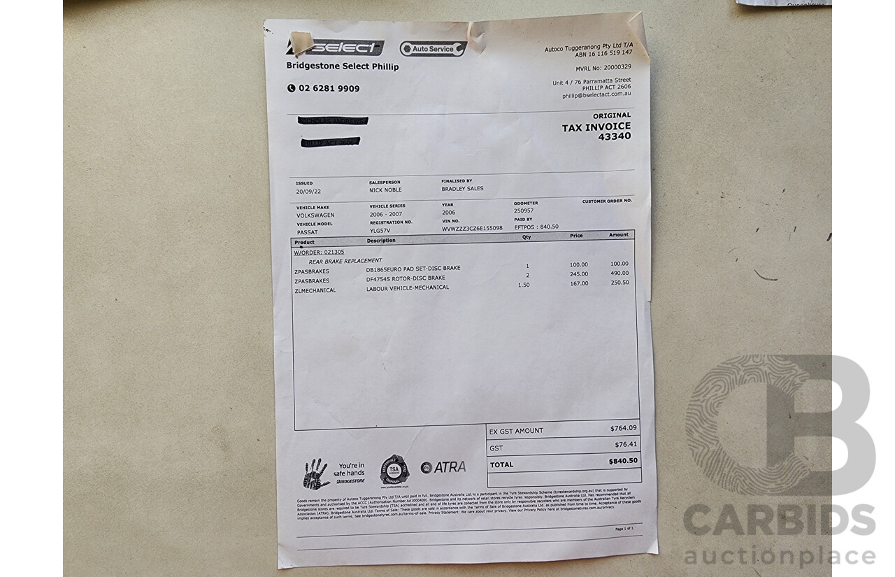 4/2006 Volkswagen Passat 3.2 V6 FSI 3C 4d Wagon Blue 3.2L