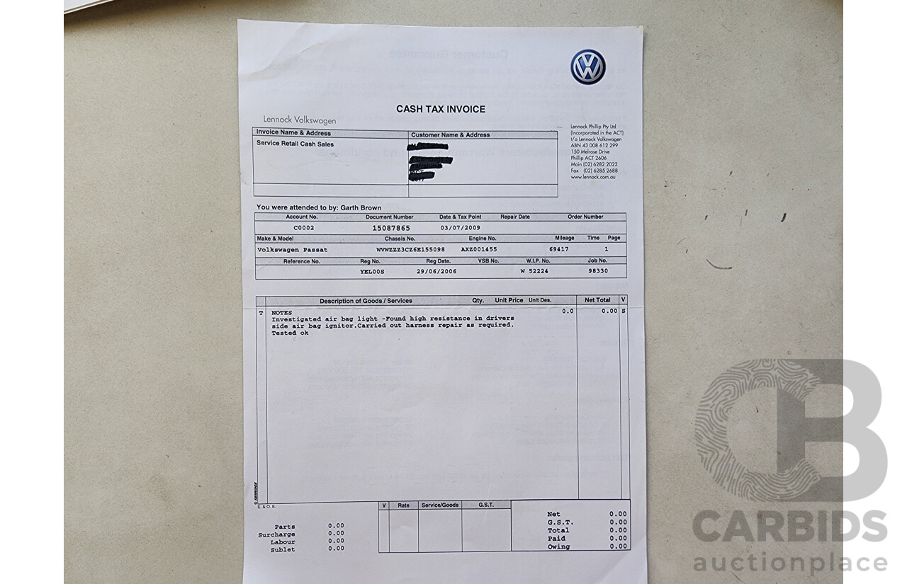 4/2006 Volkswagen Passat 3.2 V6 FSI 3C 4d Wagon Blue 3.2L