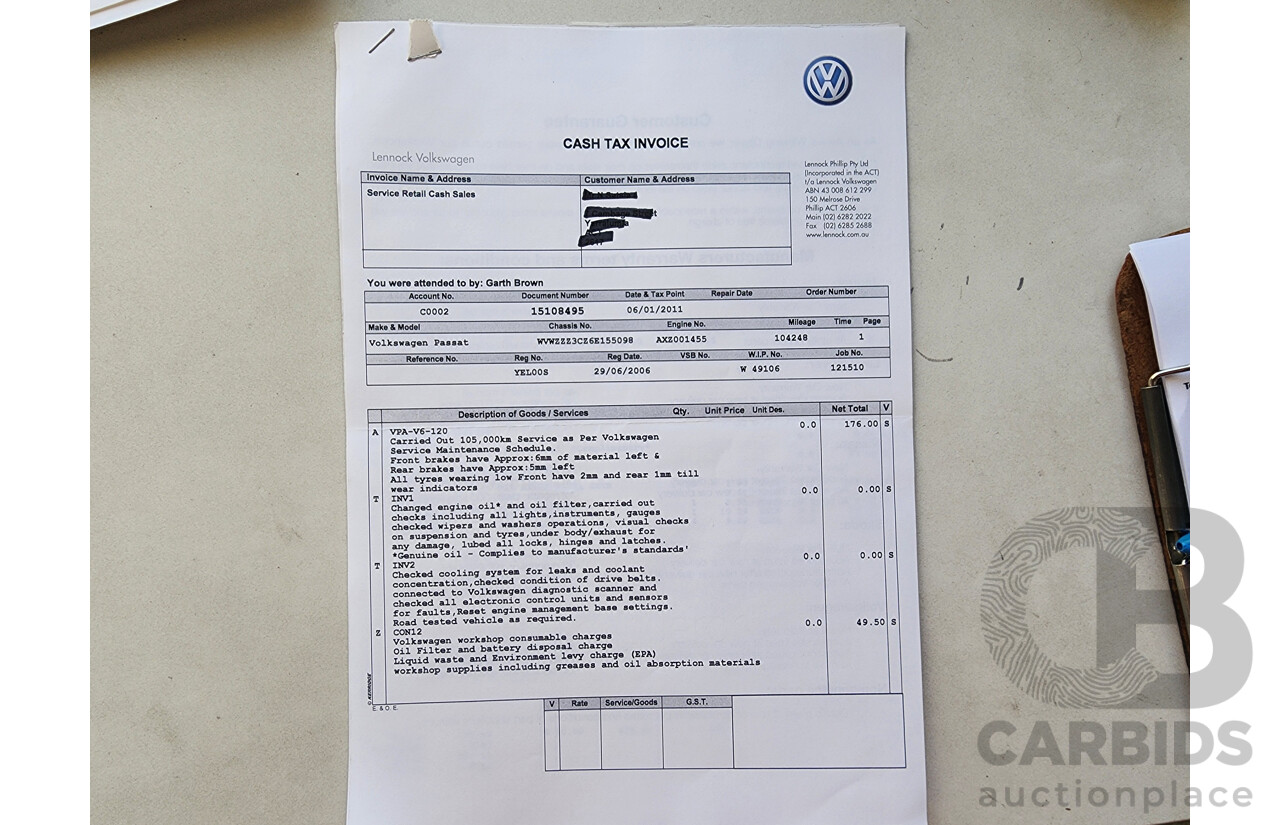 4/2006 Volkswagen Passat 3.2 V6 FSI 3C 4d Wagon Blue 3.2L