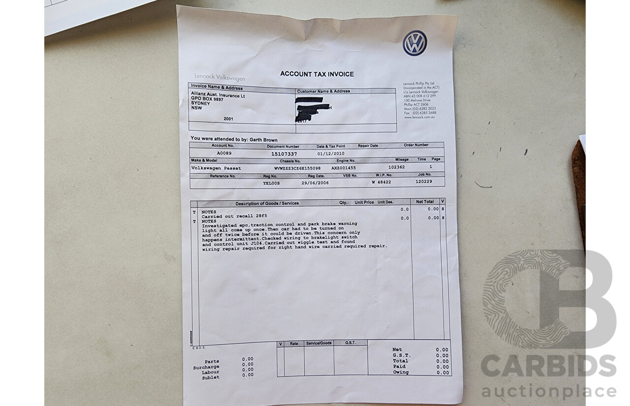 4/2006 Volkswagen Passat 3.2 V6 FSI 3C 4d Wagon Blue 3.2L