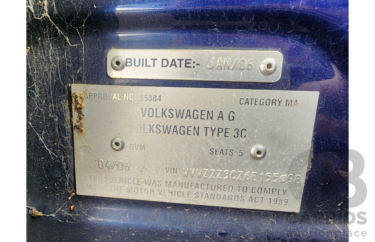 4/2006 Volkswagen Passat 3.2 V6 FSI 3C 4d Wagon Blue 3.2L