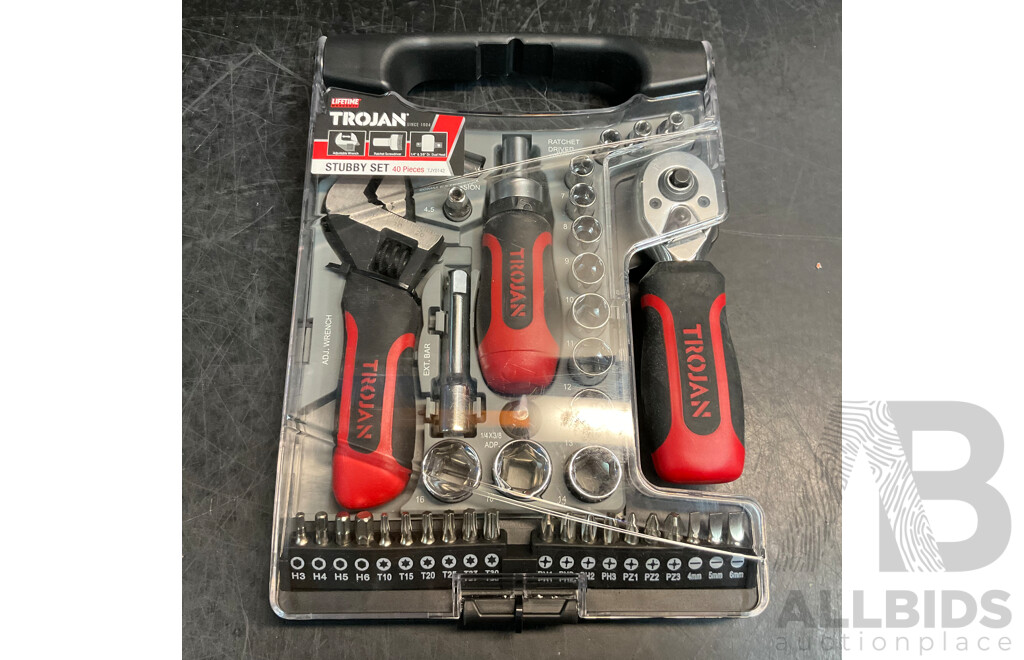 FISKARS Bolt Cutter & TROJAN Stubby Set & Assorted Hand Tools