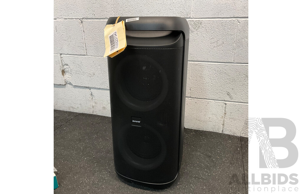 AIWA AWTK-226B Party Speaker & LIQUID EARS Wireless Headphones